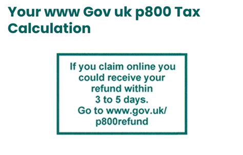 www.govuk p800refund.